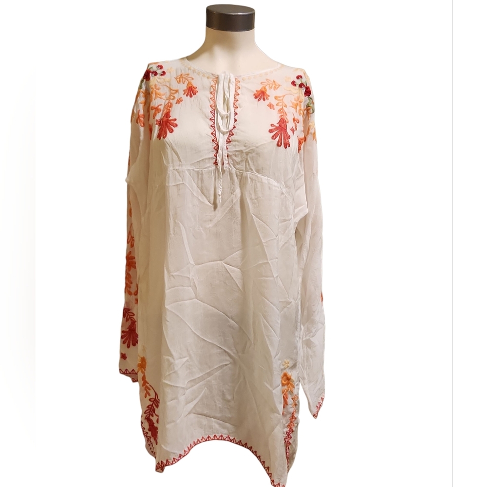 Johnny Was Floral Embroidered Women's Top